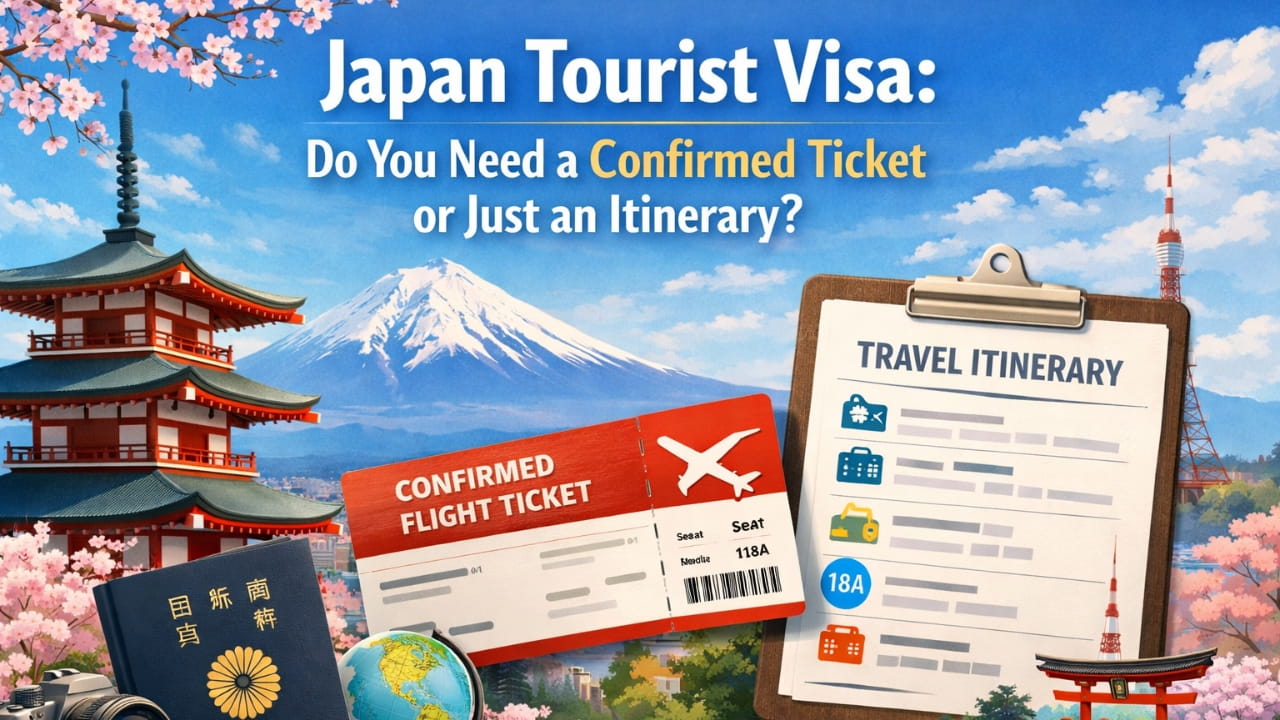 Japan Visa Flight Itinerary vs Confirmed Ticket